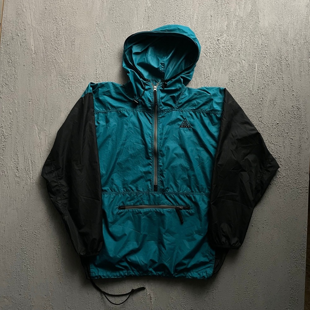 Vintage Nike ACG Anorak Windbreaker Jacket Mens Large Teal 90s Nike